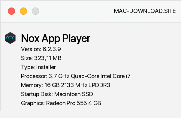 latest nox app player for mac